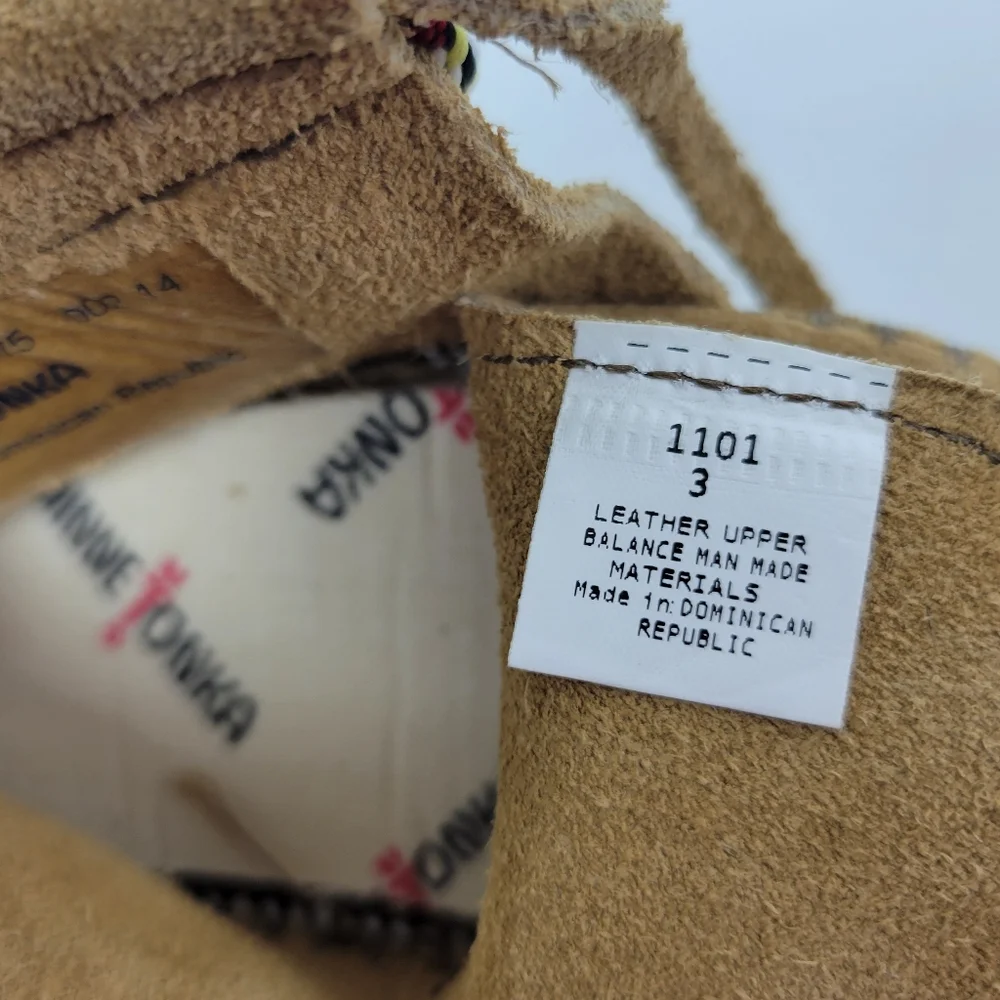 Minnetonka Leather Baby Moccasins Sz 3